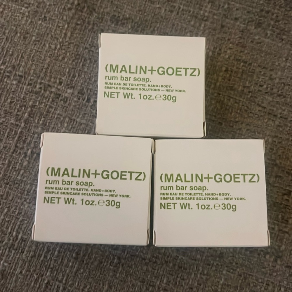 NEW 3-Piece Malin + Goetz Toiletry Travel Set - Soap